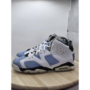 Womens 8 - Nike Air Jordan 6 Retro 384665-410 UNC White VG Condition 6.5Y GS